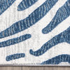 Abani Nova NOV170A Blue Grey Zebra Print Area rug, Blue, 5'3"x7'6"