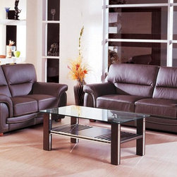 Sienna Brown Leather Living Room Sofa Set - $2395.44 - Living Room Furniture Sets