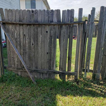 260' Wooden Fence Repaired/Reinforced