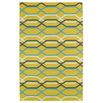 Kaleen - Kaleen Glam Gla01 Rug, Yellow, 8'x10' - Glam Gla01 Rug In Yellow by Kaleen The Glam collection puts the fab in fabulous! No matter if your decorating style is simplistic casual living or Hollywood chic, this collection has something for everyone! New and innovative techniques for a flatweave rug, this collection features beautiful ombre colorations and trendy geometric prints. Each rug is handmade in India of 100% wool and is 100% reversible for years of enjoyment and durability.