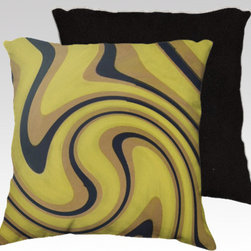 TOROSIETE Throw Pillow Cover - Giro Yellow with Black Back - Products