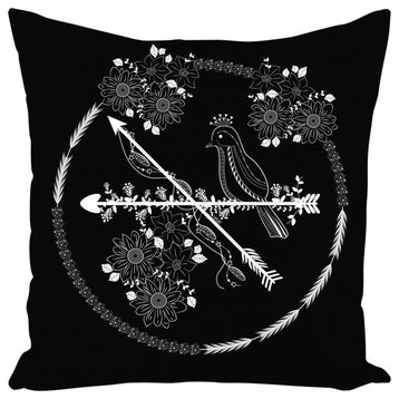 Arrows and Bird Throw Pillow, 20x20, With Insert