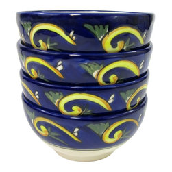 Le Souk Ceramique - Riya Stoneware Soup/Cereal Bowls, Set of 4 - Dining Bowls