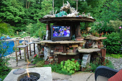 Mountain style patio photo in Other