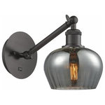 Innovations Lighting - Innovations Lighting 317-1W-OB-G93 Fenton, 1 Light Wall In Art Nouveau S - The Fenton 1 Light Sconce is part of the BallstonFenton 1 Light Wall  Oil Rubbed BronzeUL: Suitable for damp locations Energy Star Qualified: n/a ADA Certified: n/a  *Number of Lights: 1-*Wattage:100w Incandescent bulb(s) *Bulb Included:No *Bulb Type:Incandescent *Finish Type:Oil Rubbed Bronze