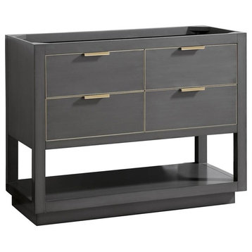 Avanity Allie 42" Vanity Only, Twilight Gray With Gold Trim