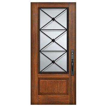 Republic Fiberglass Door, Clear Glass, Left Hand Inswing