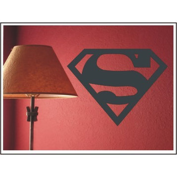 Superman Wall Decal, 12", Olive