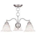 Livex Lighting - Essex Convertible Chandelier, Brushed Nickel - Bring a refined lighting style to your kitchen area with this Essex collection three light chandelier.