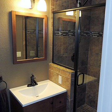Half Bath becomes Full Guest Bathroom