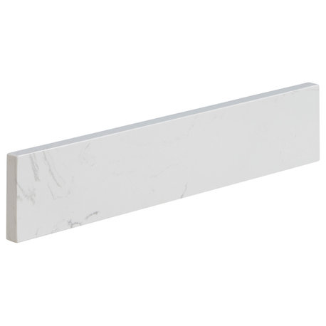 Engineered Stone Vanity Sidesplash, Aosta White