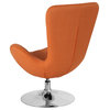 Fabric Swivel Lounge Chair, Orange
