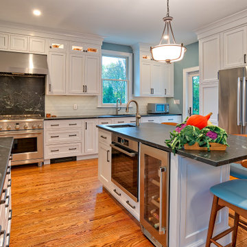 Brighton Cascade and Wabash Beaded Inset Kitchen in Hingham and and Cherry