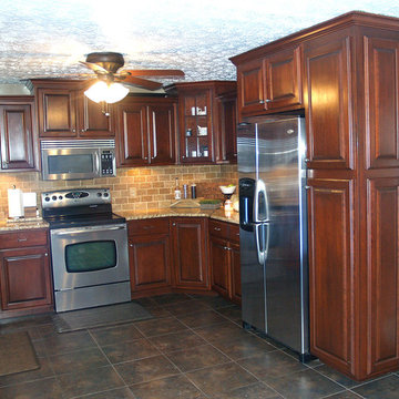 Cherry Raised Panel Kitchen Cabinets