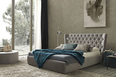 Inspiration for a contemporary bedroom remodel in Chicago