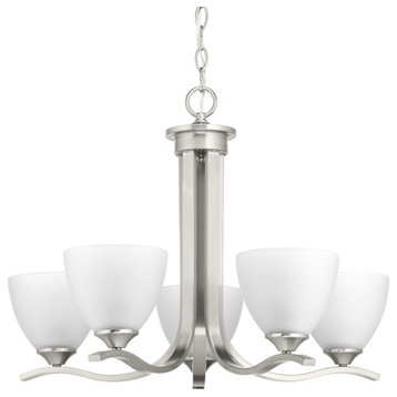 Progress Laird Collection 5-Light Chandelier P400063-009, Brushed Nickel