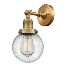 1-Light 6" Sconce Brushed Brass -  Bulb Included