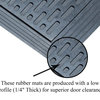A1HC Capsule Studs 100% Rubber Clean Step Scraper Doormat, 36" X 60"