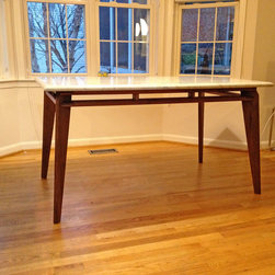 Walnut and Marble Dining Table - Dining Tables