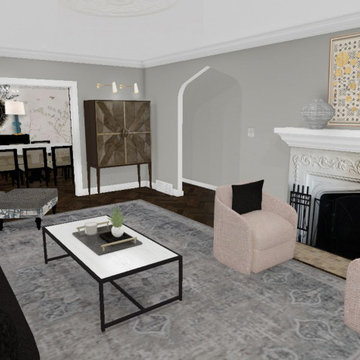 #InProgress #ChinoiserieChic Living Room