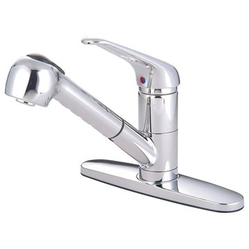 Kingston Brass KS881C Pull-Out Kitchen Faucet, Polished Chrome