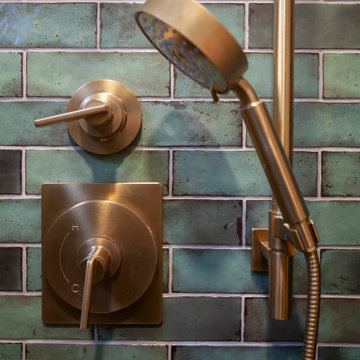 Custom Bathroom Renovation with Green Tiles