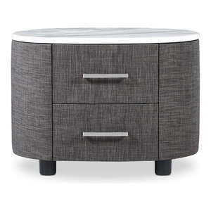 Anika Nightstand 2 Tone Gray Black Midcentury Nightstands And Bedside Tables By Lexicon Home