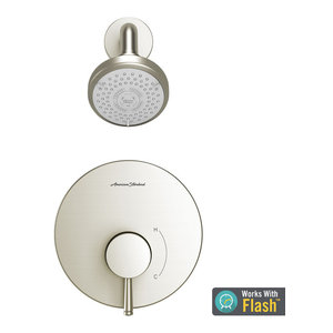 American Standard TU186507.295 Fluent Trim Kit with Water-Saving Shower Head and Cartridge Brushed Nickel