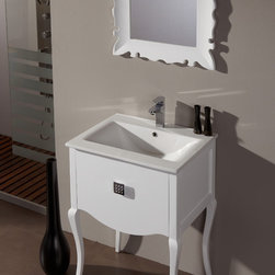 Fresca Platinum Viena Glossy White 24" Bathroom Vanity - Bathroom Vanities And Sink Consoles