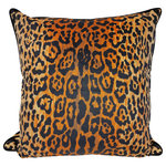 StyleCraft - Dann Foley Lifestyle-Jaguar-Pillow-Large-24" x 24" - Liven up your living room or bedroom with the Jaguar throw pillow, designed by Dann Foley. This pillow boasts a stylish leopard print perfect for adding a touch of glam to any space. Its premium duck feather cotton ensures superior comfort and longevity.