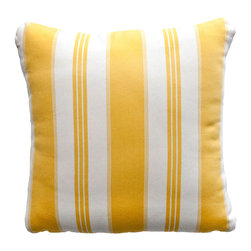 School Of Fish Sunshine Yellow Accent Pillow (reverse) - Decorative Pillows