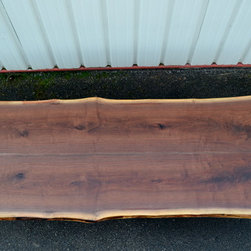 Live Edge Walnut Dining Table with Trestle Base - Dining Tables