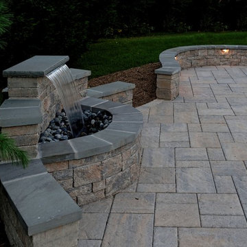 Fairfax Patio with Bar, Water Feature & Sitting Walls