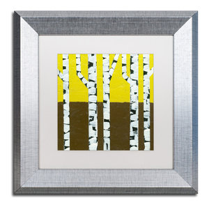 Michelle Calkins Seasonal Birches Fall Matted Framed Art Traditional Prints And Posters By Trademark Global