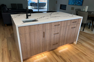 Example of a minimalist kitchen design in Seattle