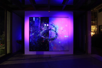 Tao Painting under UV light at Nishi Gallery, 2016