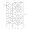 Modern Style Black 3 Panel "Circle Design" Folding Screen Furniture I4619, Black