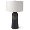 Javier Black Base With Cream Fabric Shade Table Lamp