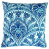 Outdoor Beach Riptide Throw Pillows, Set of 2, Blue, 18", Cover