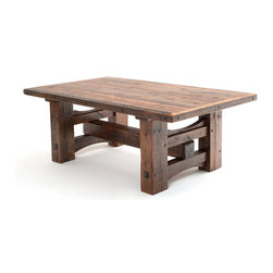 Massive Reclaimed Wood Beam Table - Dining Tables
