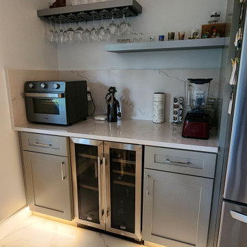 Modern Kitchen Remodel Done in a Two-Tone Color of Pebble Grey and Espresso