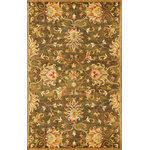 KAS Rugs & Home - Syriana 6010 Emerald Green Agra Rug, 9'x13' - Syriana 6010 Emerald Green Agra 9'x13'. Hand-Tufted of 100% New Zealand Wool with Cotton Backing. Made in India. Vacuum regularly & spot clean stains. Professional cleaning recommended periodically.