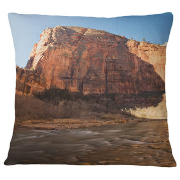 Glow of Morning Landscape Photography Throw Pillow, 18"x18"