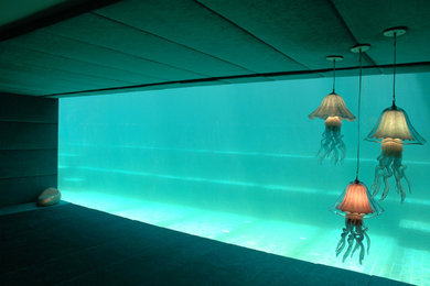 Example of a trendy home design design in San Diego
