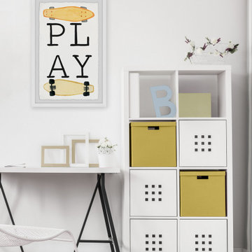 "Skateboard Play II" Framed Painting Print