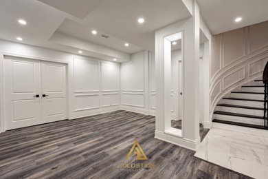 Basement - contemporary basement idea in Toronto