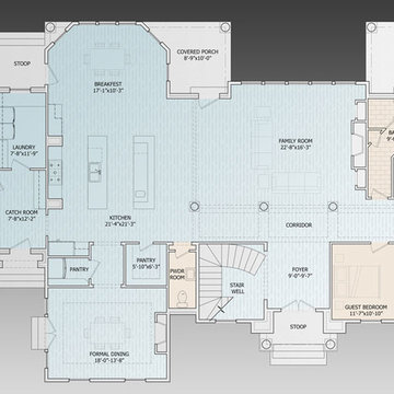 Contemporary Luxury European House Plan 9643