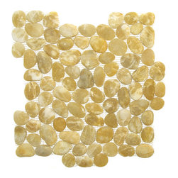 Golden Honed Pebble Tile - Products