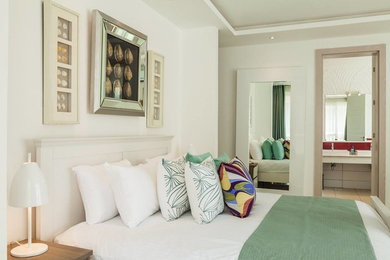 Beach style home design photo in Other