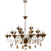 Aico Lighting Rundale 28 Light Chandelier in Clear and Chrome